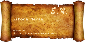 Sikora Merse névjegykártya
